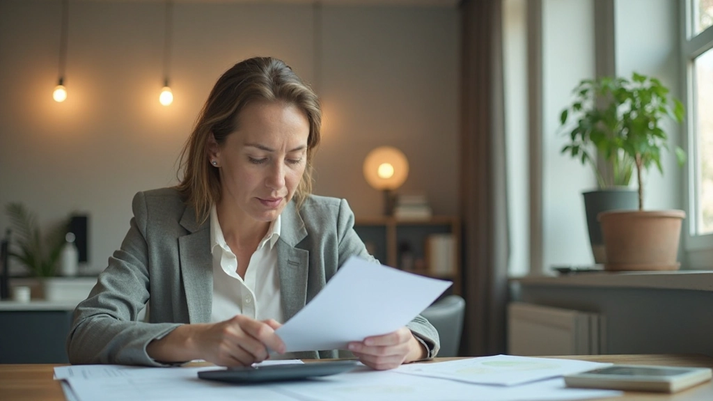 Планирование финансового будущего с документами и калькулятором